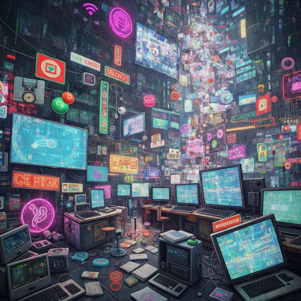 Busy environment representing modern stress